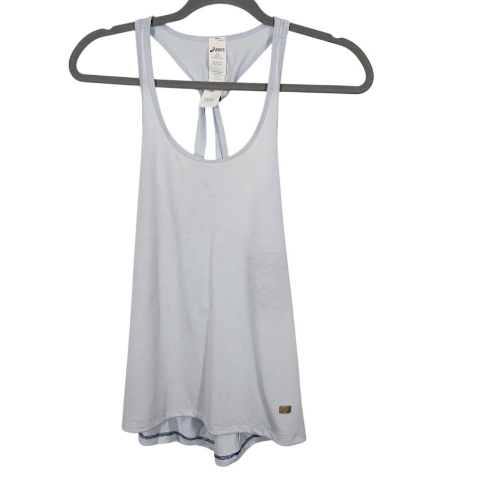 Asics Womens Tank Top Racerback Athletic Sleeveless Running Gym‎ Workout Blue XS